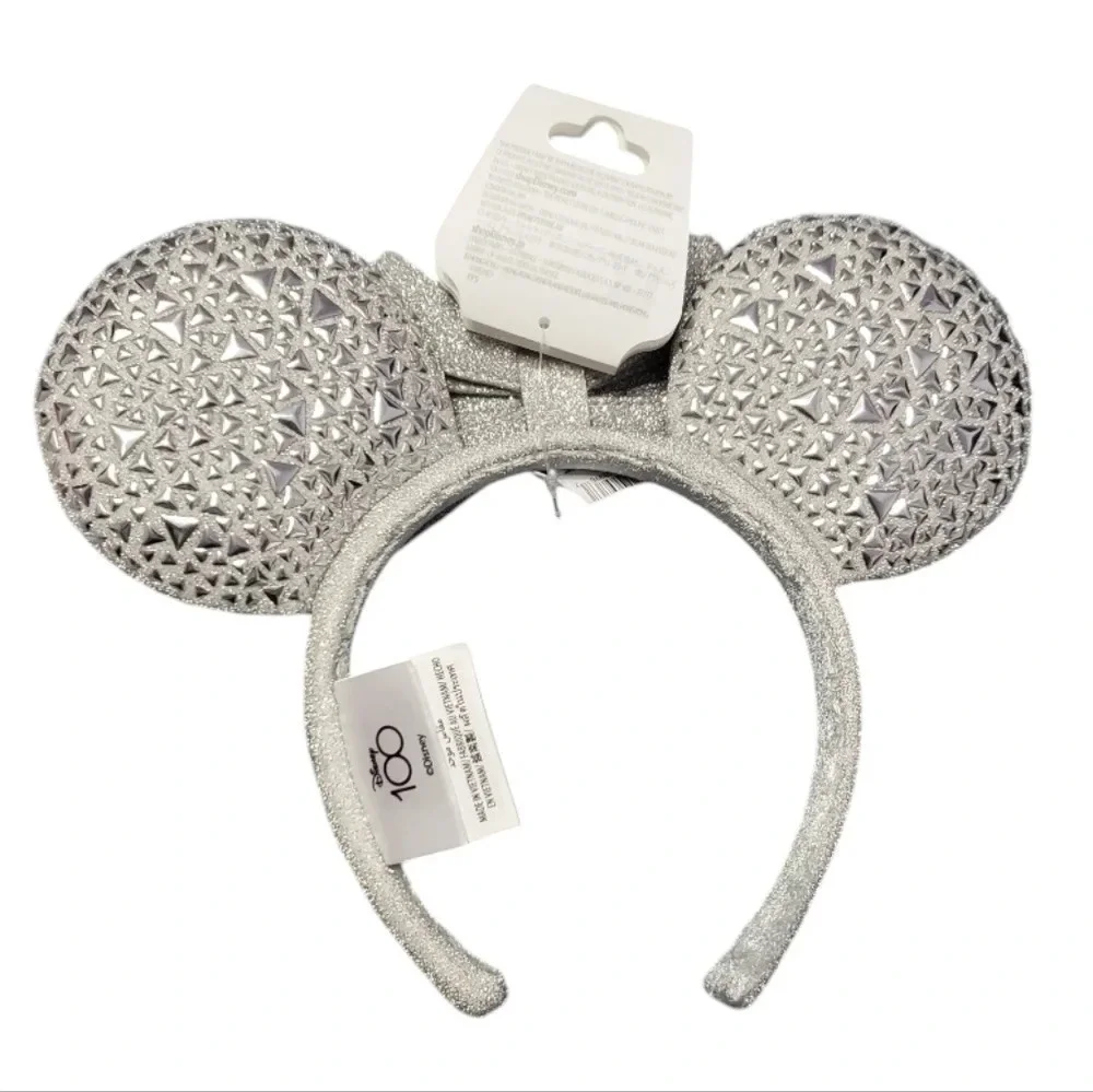 NWT Disney Parks 100 Years Platinum Cast Member Mickey Ears Headband